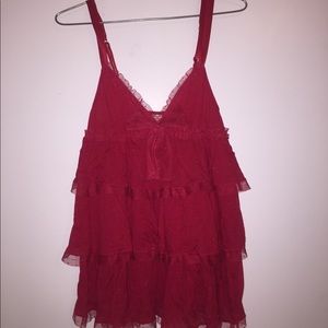 Victoria's secret Red ruffle baby doll